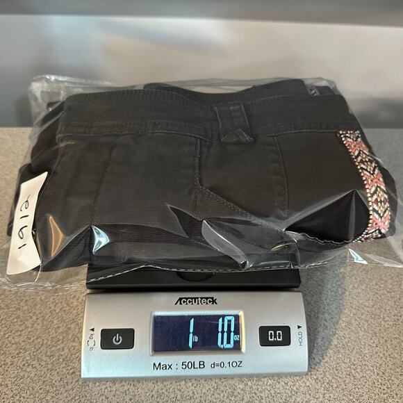 Anthropologie Sz 10 Embroidered Side Stripe Black Straight Leg Pants Aztek Boho - Picture 14 of 14